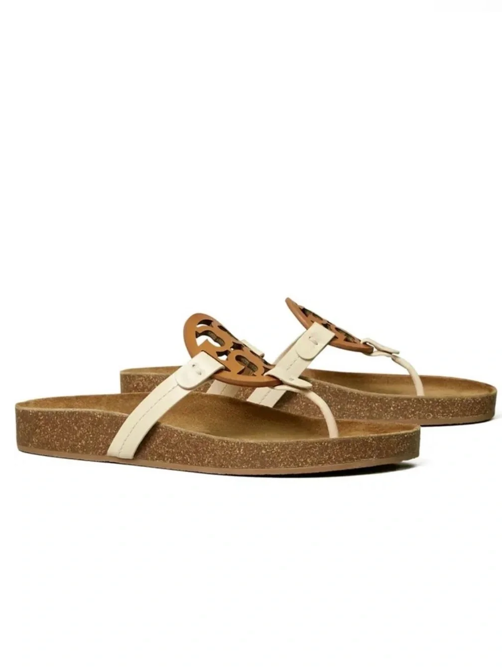 Tory Burch Miller Cloud Goat Leather/Cork Sandal Size 7  NIB